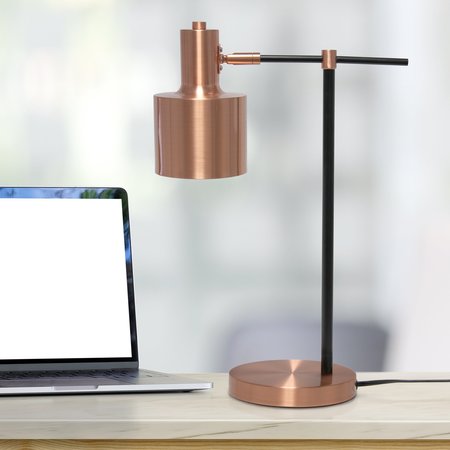 Lalia Home Lalia Home Mid Century Modern Metal Table Lamp, Rose Gold LHT-4001-RG